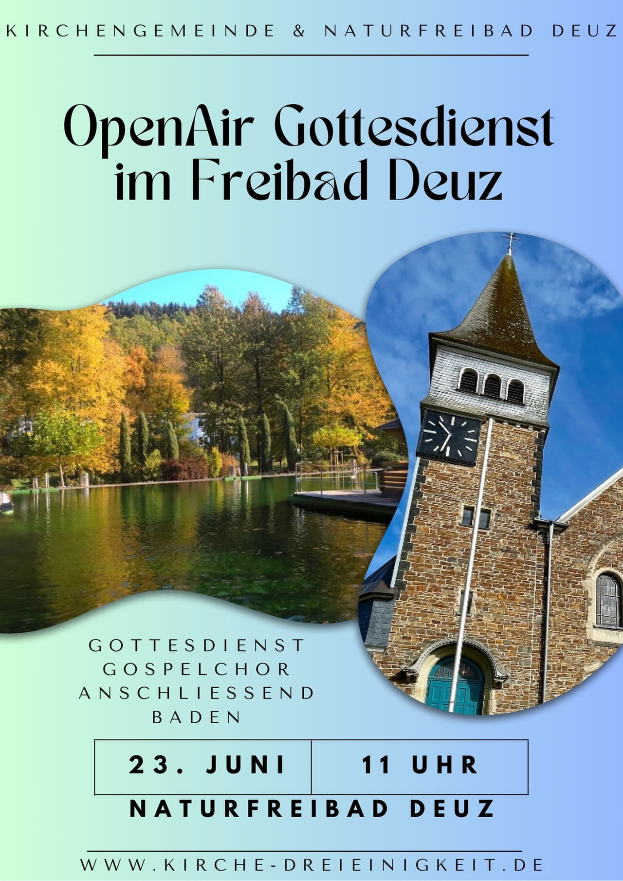 Plakat Freibadgottesdienst