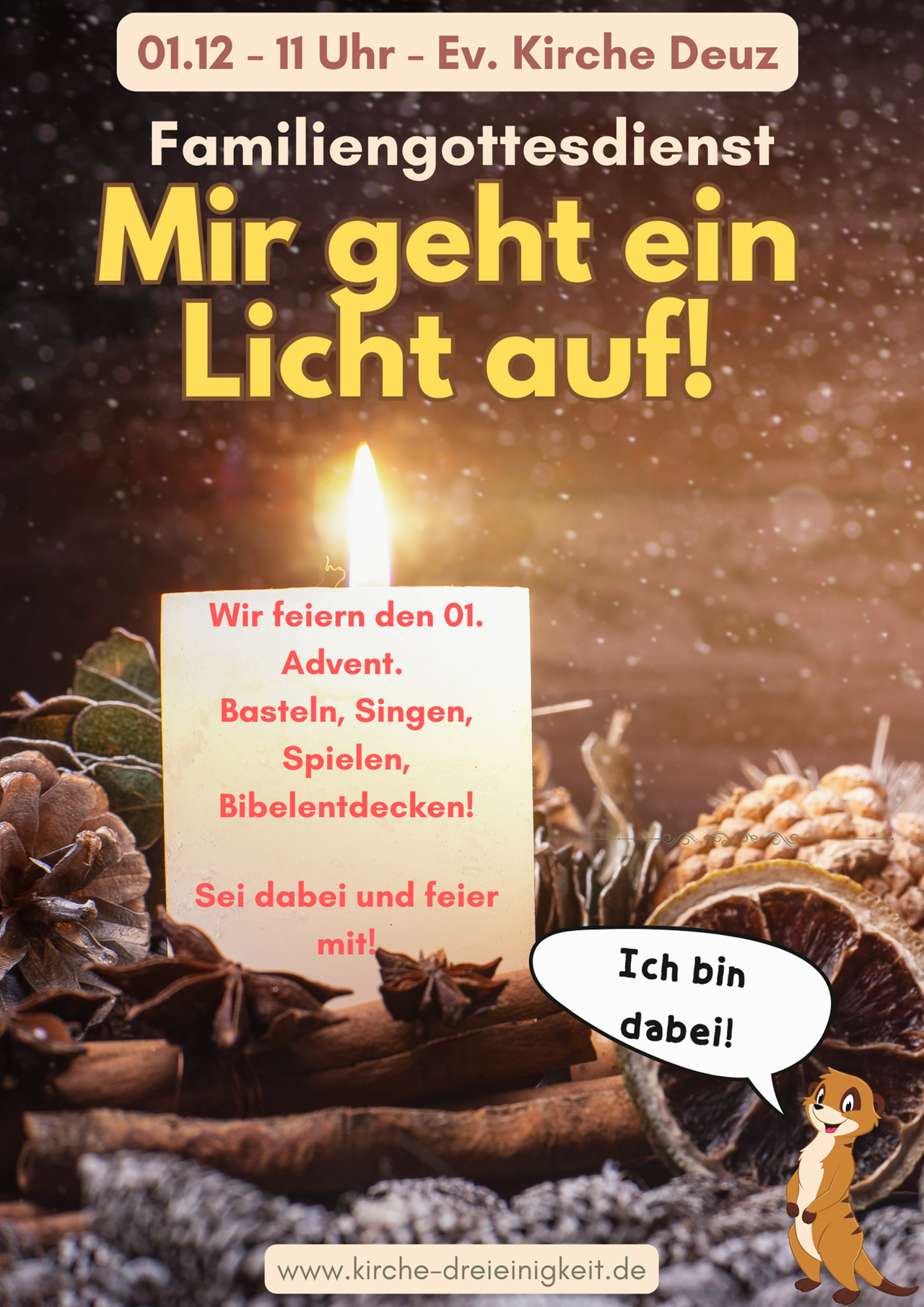 Plakat Familiengottesdienst 01. Advent