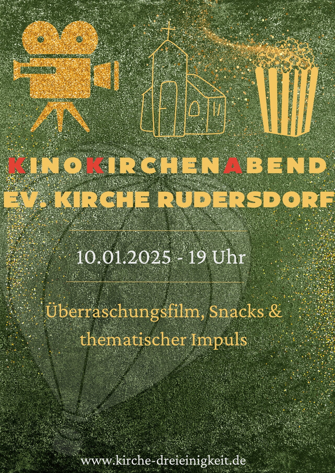 Flyer KinoKirchenAbend Rudersdorf Januar 2025